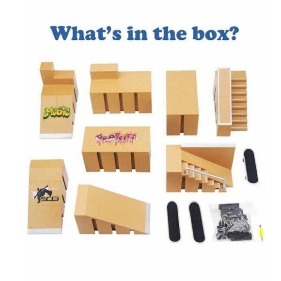 Fingerboard Skatepark with 3 Finger Skateboards Customizable and Buildable - Picture 4 of 8